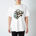 Tokyo_Doodleのもふもふアプリコット　トイプードル　みずあそび Regular Fit T-Shirt