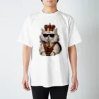 KAMIBUKROのサングラスをかけた王様猫 Regular Fit T-Shirt