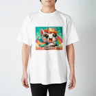 Kawaii-Animaru-Storeの虹色に微笑むお馬さん スタンダードTシャツ