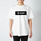 TRUMPの黒　TRUMPロゴ（タグデザイン） スタンダードTシャツ