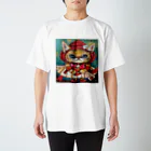 しろしろくるくるのハート猫 Regular Fit T-Shirt