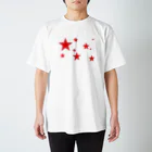 ファンシーTシャツ屋のレッドスター シンプルデザイン スタンダードTシャツ