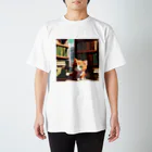 yoiyononakaの茶猫と本の部屋 Regular Fit T-Shirt