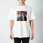 猫好き Japanの富士山と猫 Regular Fit T-Shirt