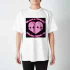 Ａ’ｚｗｏｒｋＳのSKULLTWINS HEARTSHAPE BLK Regular Fit T-Shirt