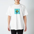 saqui.comのヨガ用シンプルデザイン Regular Fit T-Shirt