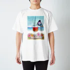 popomoの海辺のCafeテラス Regular Fit T-Shirt