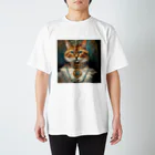 esmeralda64のパライバトルマリンの瞳の猫 スタンダードTシャツ
