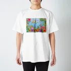 広東もなグッズのトロピカル色鉛筆画グッズ Regular Fit T-Shirt