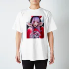 KAMIBUKROの鬼かわいい美女 スタンダードTシャツ