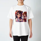 推しの美少女とアイドルの和服が似合う美人姉妹 Regular Fit T-Shirt