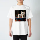 恥ずかしがり屋のねこショップのい スタンダードTシャツ