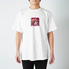 asanonnのリボン付きヘッドバンドな女の子 Regular Fit T-Shirt