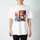 推しの美少女とアイドルの金魚と浴衣姿の女の子 スタンダードTシャツ