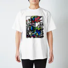 artman galleryのいくたけん『薔薇とカスミ草』 スタンダードTシャツ