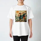 柴とか柴とか柴とか柴犬。の浮世絵風なしばいぬ。４ スタンダードTシャツ