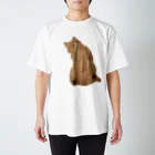 BUNMOMIのへそ天ねこシルエット Regular Fit T-Shirt