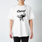 Choice The Curry ボツ案販売の空手とカレーライス　黒一色 ver. スタンダードTシャツ