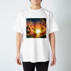 Animal Canvas Collectionの夕焼け小焼けの森の小鳥 スタンダードTシャツ