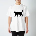 Teatime ティータイムの黒猫は見ていた　ねこ Regular Fit T-Shirt