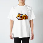 .ANIMALのドットキツネ　 おひるね ver  スタンダードTシャツ