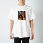 ZZRR12のゴリラの燃える舞台 Regular Fit T-Shirt