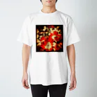 magnoliaのmagnolia_graphic  single rose_grange スタンダードTシャツ