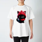 〜たけしゃんのお店〜の黒猫とニット帽⑥ Regular Fit T-Shirt