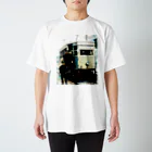 塩江温泉鉄道（同）の［イラスト］塩江温泉鉄道・ガソリンカーと乗務員 スタンダードTシャツ