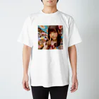 homarengeの和傘の女の子 スタンダードTシャツ