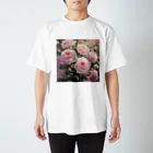 okierazaのペールピンクのバラの花束 スタンダードTシャツ