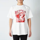 LOVE_BEERのビール大好き猫ちゃん（ビアネコ） Regular Fit T-Shirt