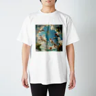 AQUAMETAVERSEのワンちゃんたちのパラダイス アメジスト 2846 Regular Fit T-Shirt