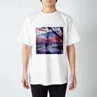 AQUAMETAVERSEの満開の桜を鑑賞する私 アメジスト 2846 Regular Fit T-Shirt