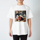 にゃんこグッズのにゃんこ浮世絵ニャン🎵 スタンダードTシャツ