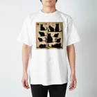 マルマルマルの「黒猫10ポーズ」 スタンダードTシャツ