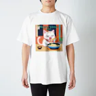 DanefushiのHAKATA RAMEN CAT スタンダードTシャツ