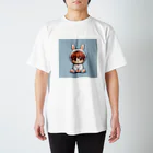 ユサユサしてるキャラクターショップのユサユサしながらそんなめでこっちをみつめないで Regular Fit T-Shirt