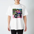 レブルおばさんのぽっちゃりおばちゃんライダー スタンダードTシャツ