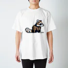 .ANIMALのドットアライグマ　 ちょこん ver スタンダードTシャツ