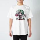 saitou1x4のホラー　ゾンビ８ スタンダードTシャツ