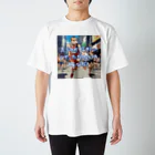 ボバランショップの走るのが好き？（表面プリント） Regular Fit T-Shirt