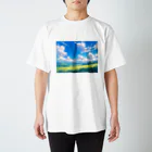 FufuNekoの青空と緑 Regular Fit T-Shirt