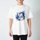 PIXELSのブルーキャット スタンダードTシャツ