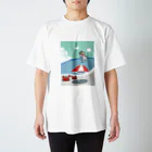 エマメ本舗のオッドアイの白猫エマメちゃんグッズ Regular Fit T-Shirt