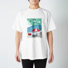 エマメ本舗のオッドアイの白猫エマメちゃんグッズ Regular Fit T-Shirt