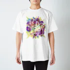 Ａ’ｚｗｏｒｋＳのイーってなってるらくがきウサギ（カラフルトゲトゲver2） Regular Fit T-Shirt