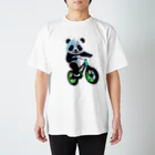 〜たけしゃんのお店〜の自転車に乗るパンダ① スタンダードTシャツ