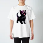 KVM｜kitten ＊ venetian-maskの仮面の黒猫｜咆哮 ① スタンダードTシャツ