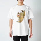 Crazy❤︎for Maincoon 猫🐈‍⬛Love メインクーンに夢中のソマリーズ💓 Regular Fit T-Shirt